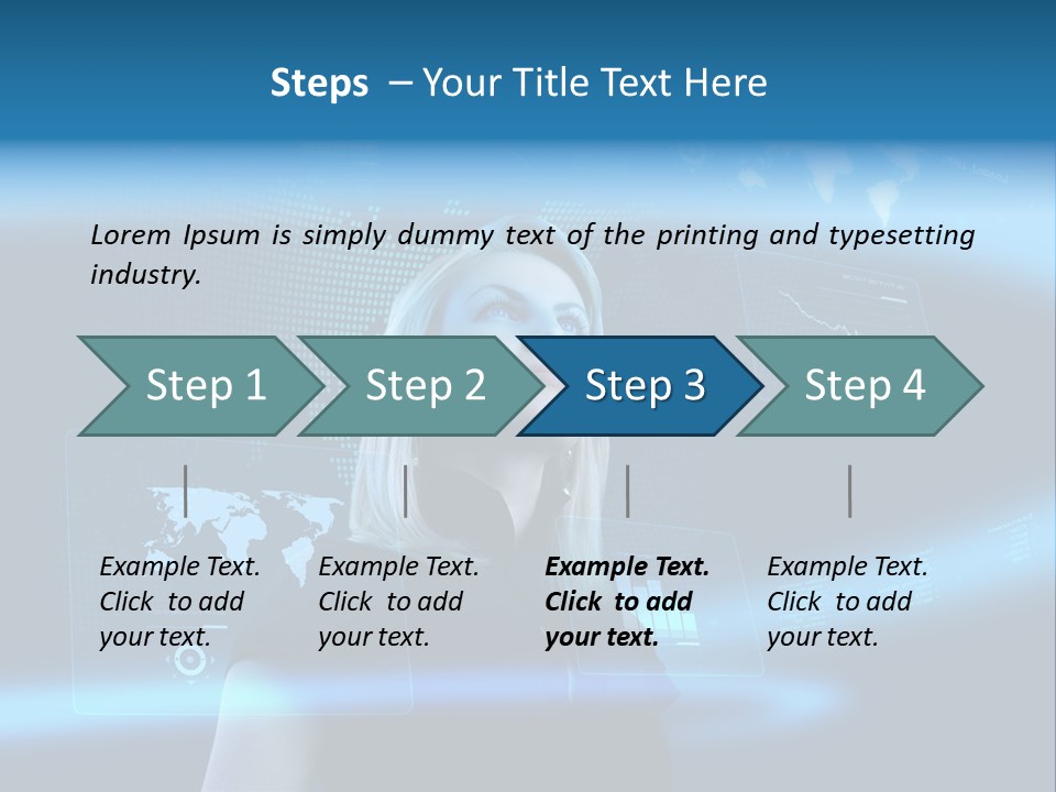 Isolated Caucasian Finance PowerPoint Template