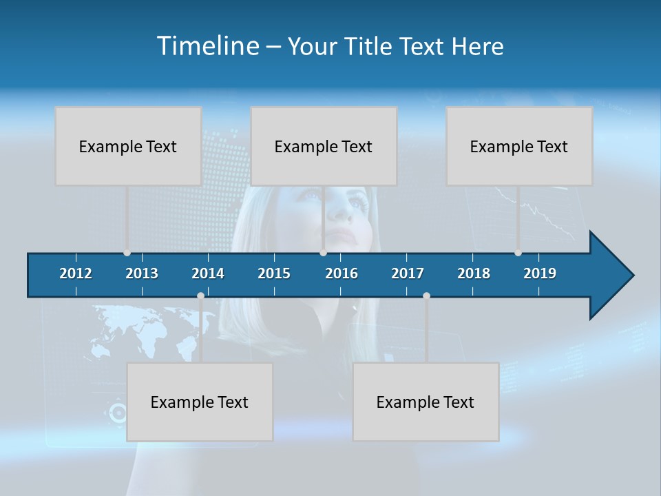 Isolated Caucasian Finance PowerPoint Template