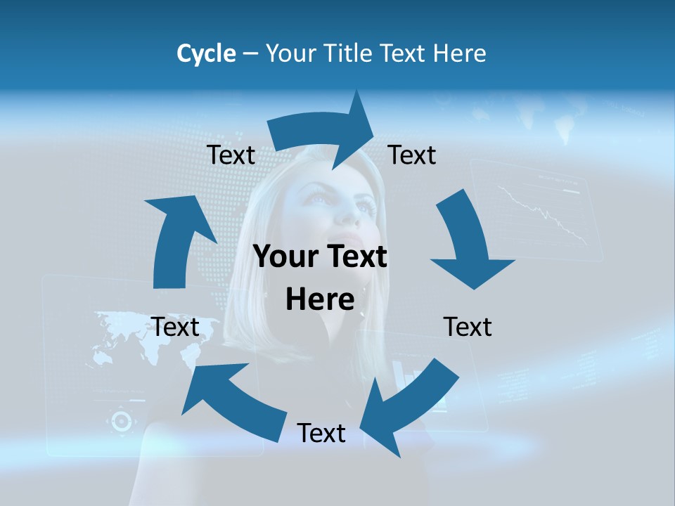 Isolated Caucasian Finance PowerPoint Template