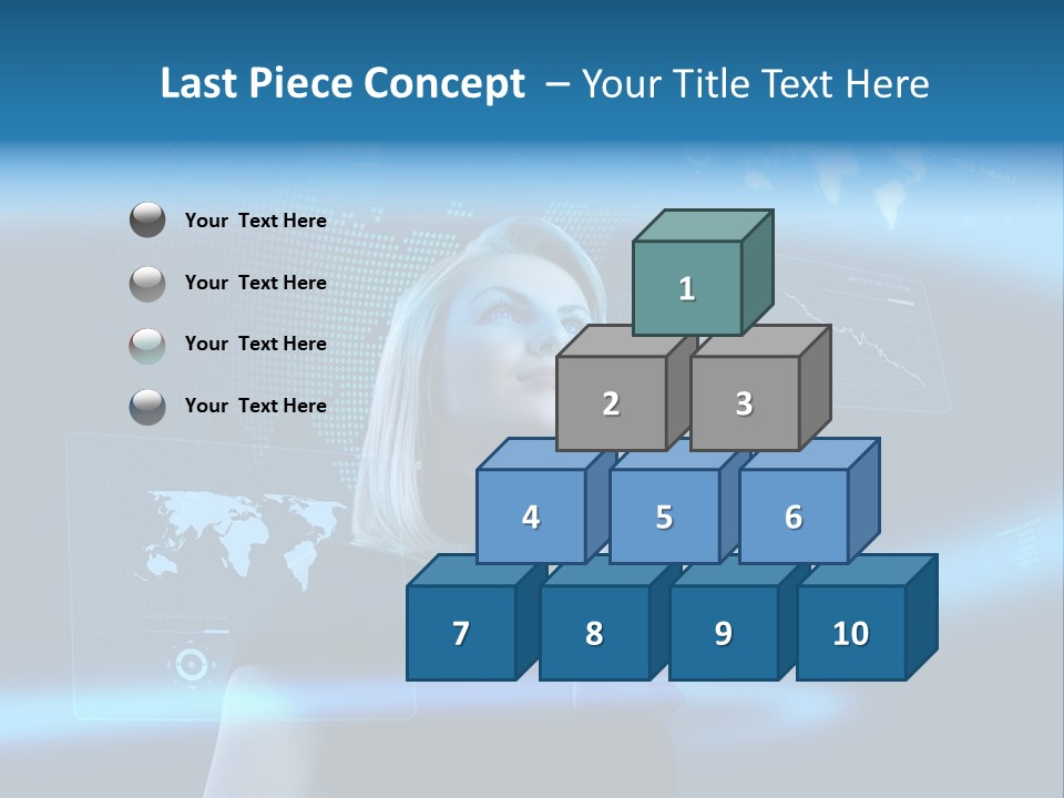 Isolated Caucasian Finance PowerPoint Template