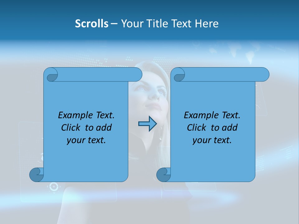 Isolated Caucasian Finance PowerPoint Template