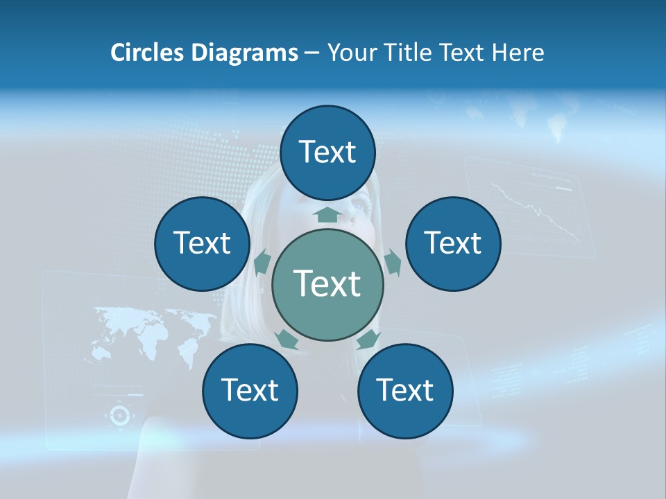 Isolated Caucasian Finance PowerPoint Template