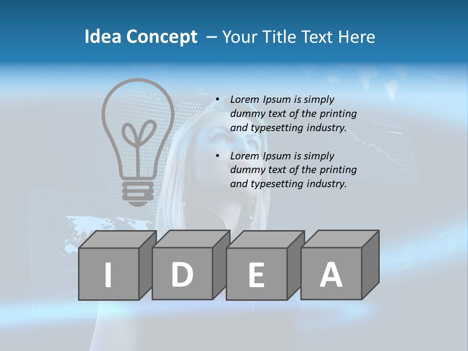 Isolated Caucasian Finance PowerPoint Template
