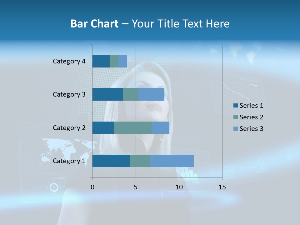 Isolated Caucasian Finance PowerPoint Template
