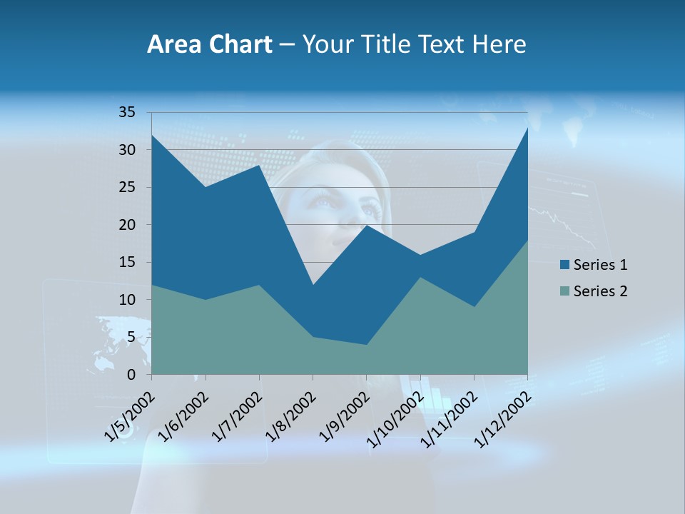 Isolated Caucasian Finance PowerPoint Template
