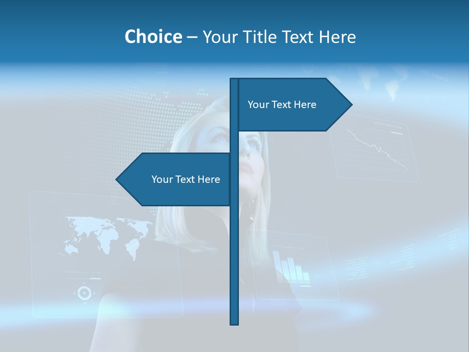 Isolated Caucasian Finance PowerPoint Template