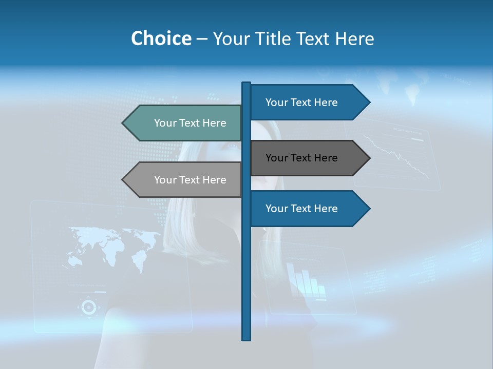 Isolated Caucasian Finance PowerPoint Template