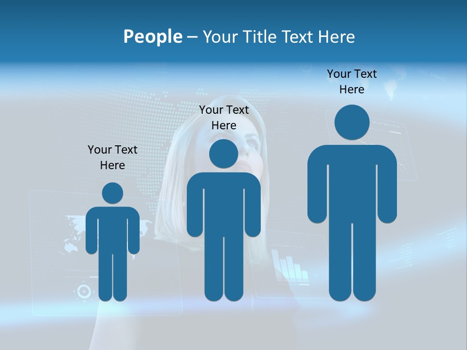 Isolated Caucasian Finance PowerPoint Template