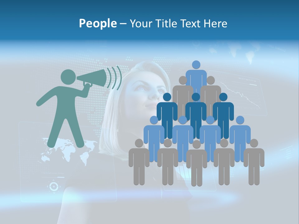 Isolated Caucasian Finance PowerPoint Template