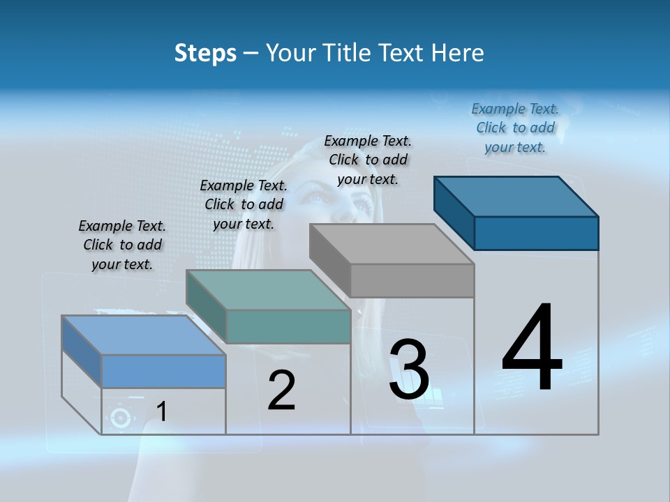Isolated Caucasian Finance PowerPoint Template