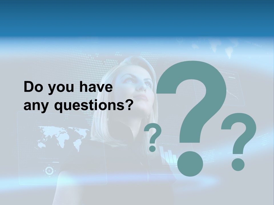 Isolated Caucasian Finance PowerPoint Template