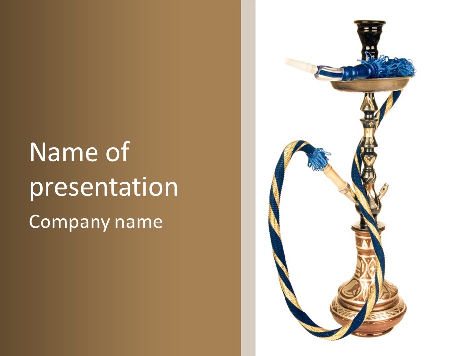 Bong Inhalation Pipe PowerPoint Template