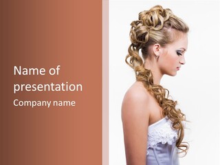 Blond Studio Necklace PowerPoint Template