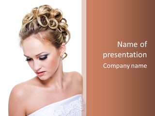Fashion Beautiful Blonde PowerPoint Template