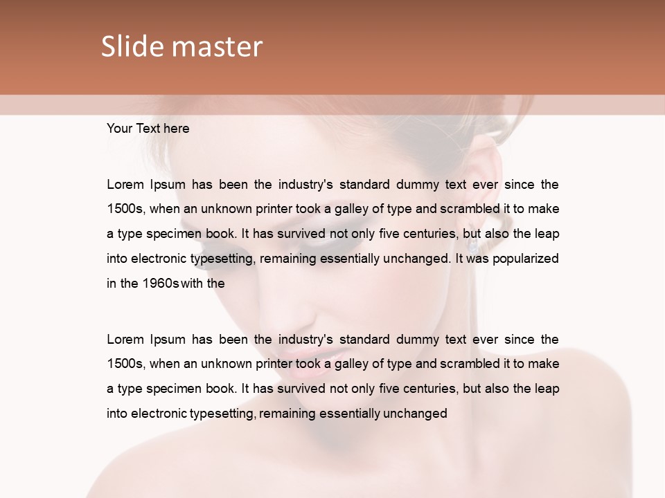 Fashion Beautiful Blonde PowerPoint Template