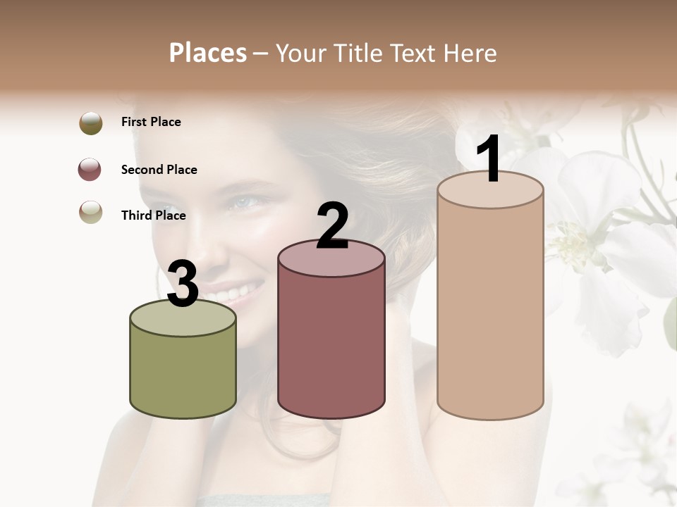 Isolated On White Portrait Pretty PowerPoint Template