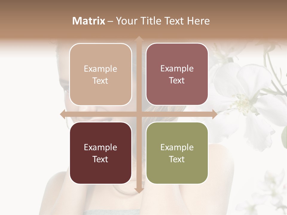 Isolated On White Portrait Pretty PowerPoint Template