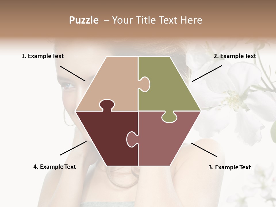 Isolated On White Portrait Pretty PowerPoint Template