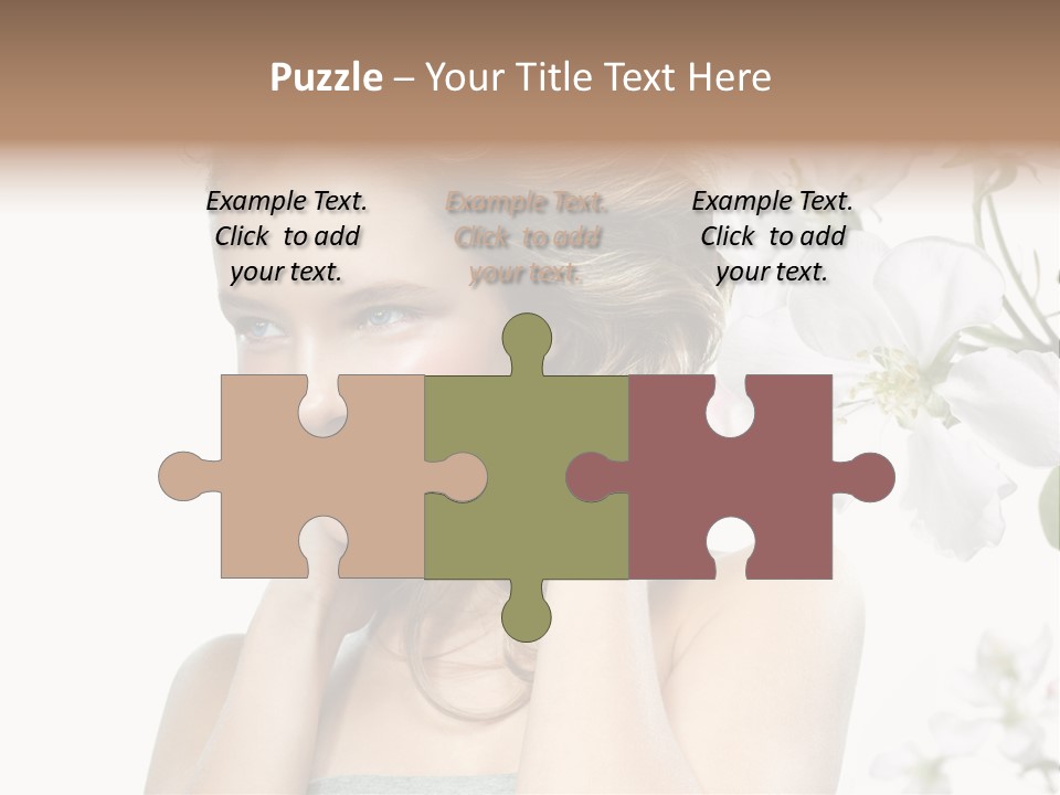 Isolated On White Portrait Pretty PowerPoint Template