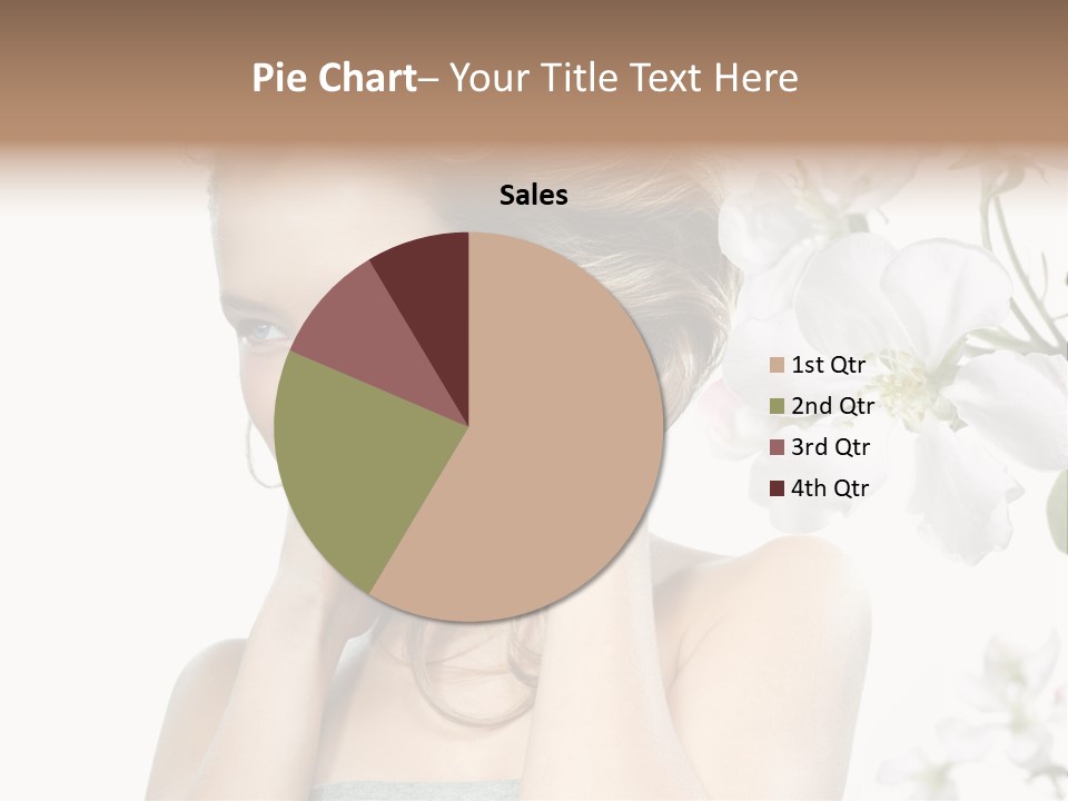 Isolated On White Portrait Pretty PowerPoint Template