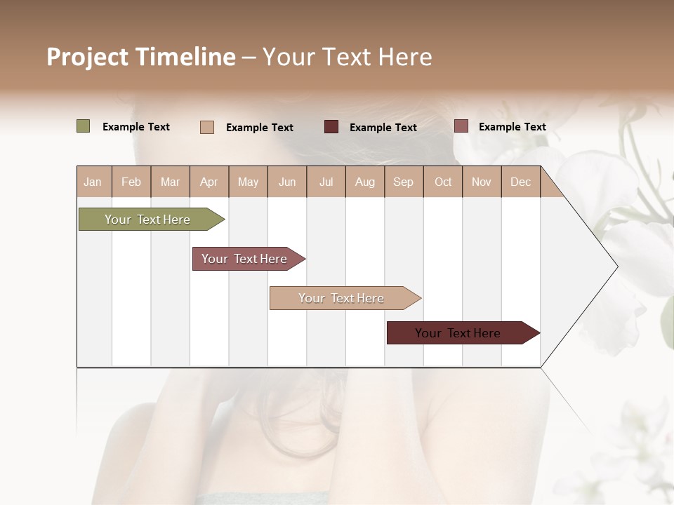 Isolated On White Portrait Pretty PowerPoint Template