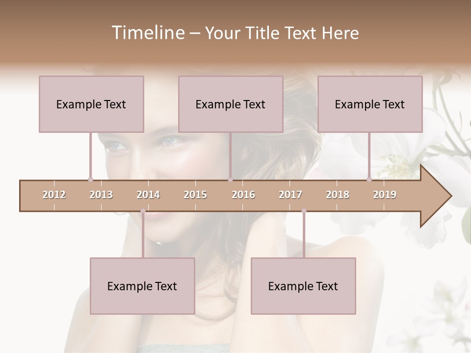 Isolated On White Portrait Pretty PowerPoint Template