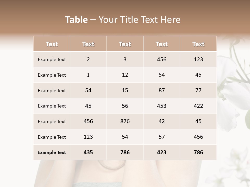 Isolated On White Portrait Pretty PowerPoint Template