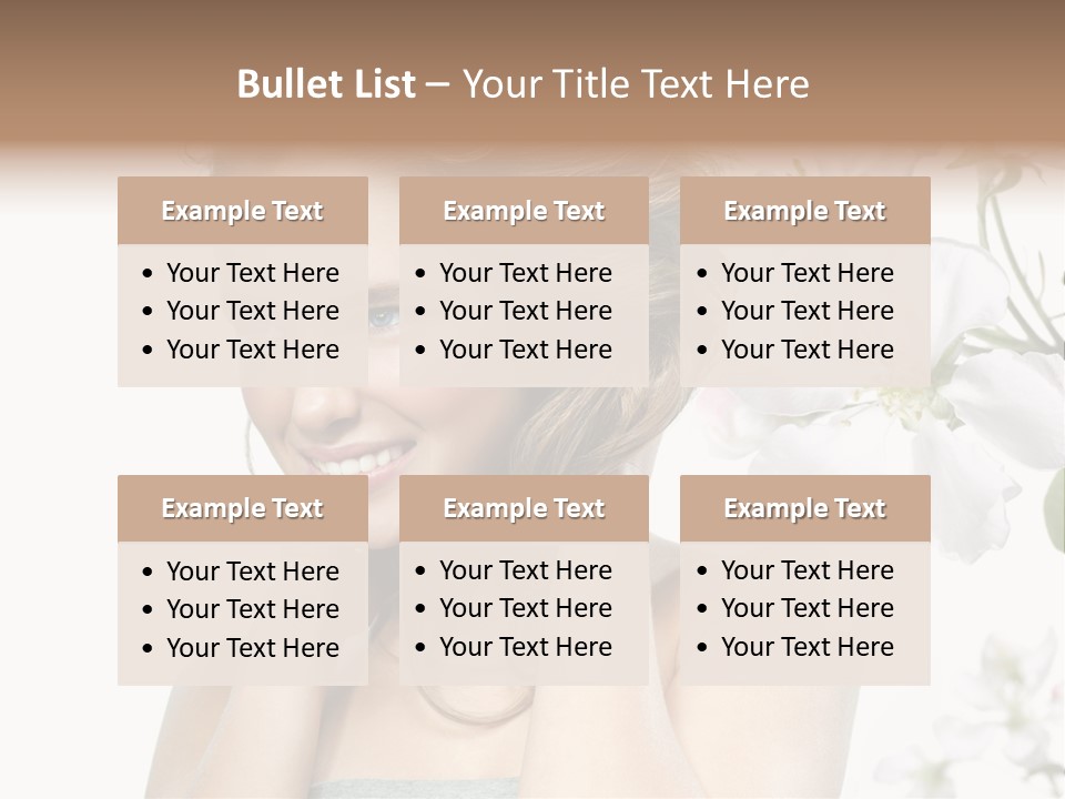 Isolated On White Portrait Pretty PowerPoint Template