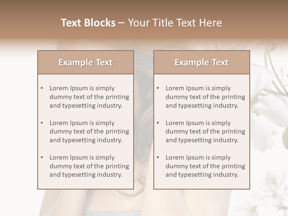 Isolated On White Portrait Pretty PowerPoint Template