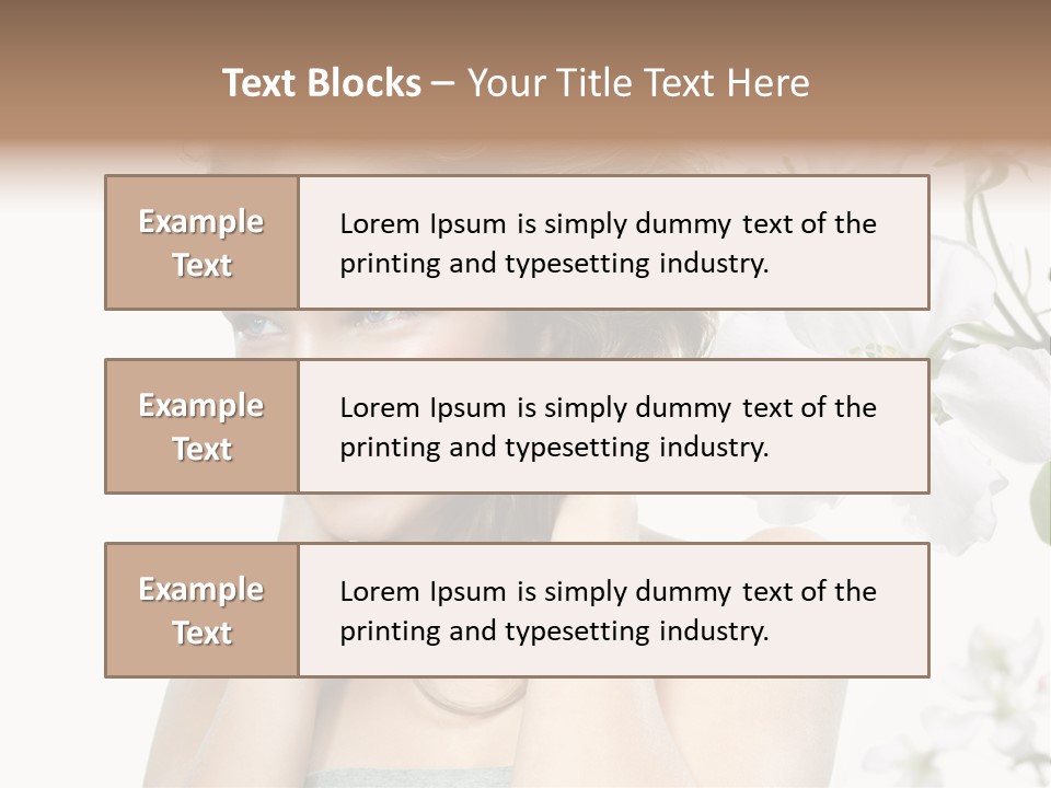 Isolated On White Portrait Pretty PowerPoint Template