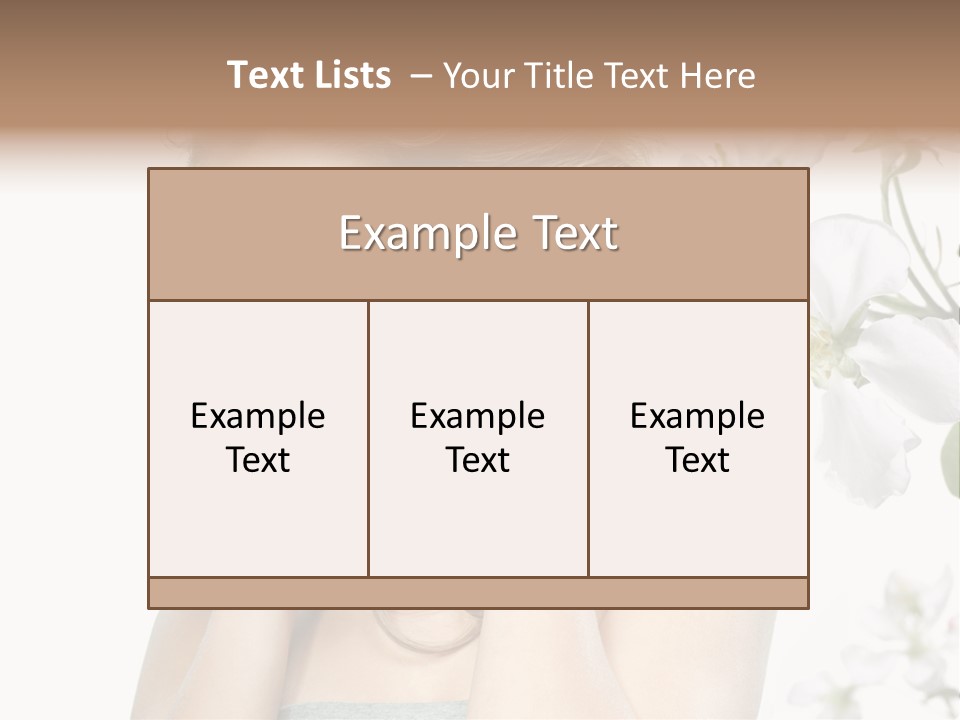 Isolated On White Portrait Pretty PowerPoint Template
