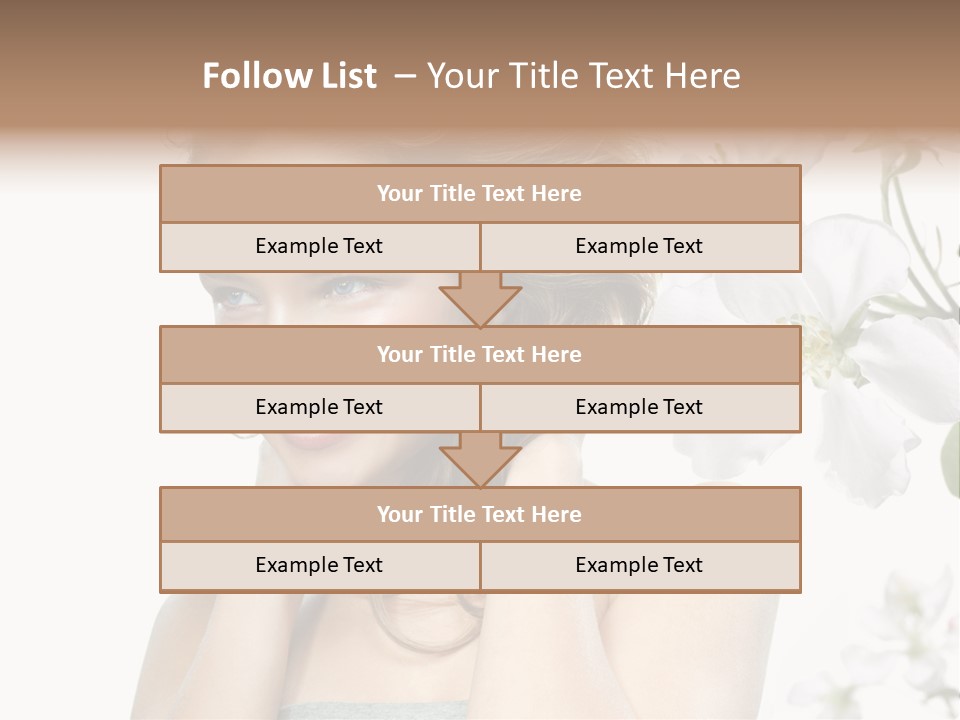 Isolated On White Portrait Pretty PowerPoint Template