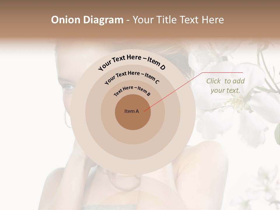 Isolated On White Portrait Pretty PowerPoint Template