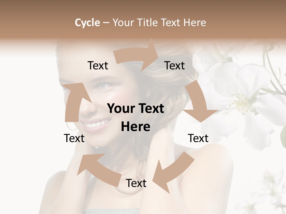 Isolated On White Portrait Pretty PowerPoint Template