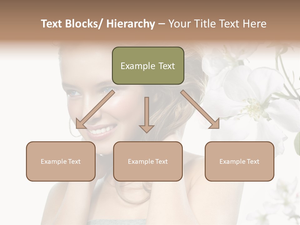 Isolated On White Portrait Pretty PowerPoint Template