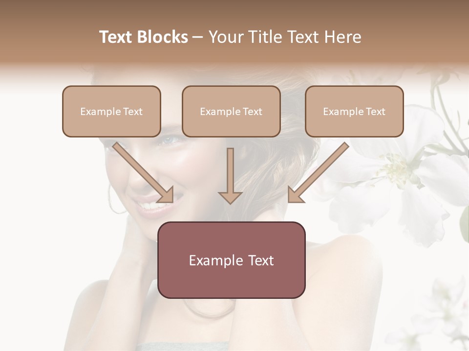 Isolated On White Portrait Pretty PowerPoint Template