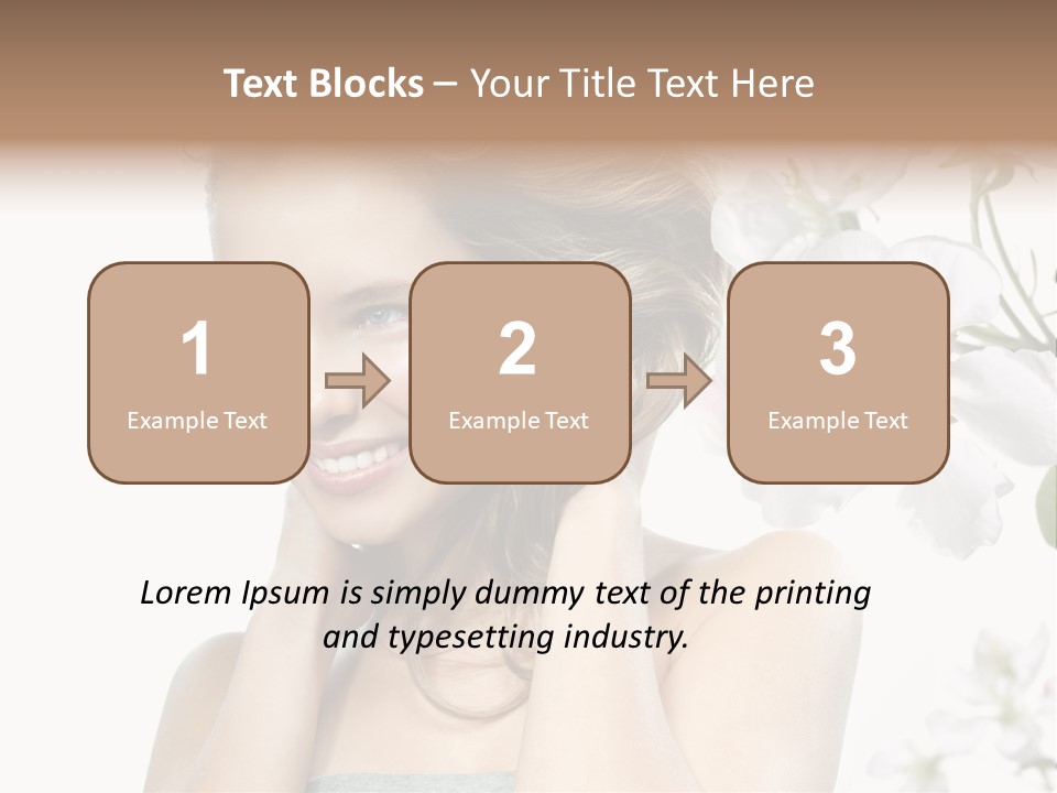 Isolated On White Portrait Pretty PowerPoint Template