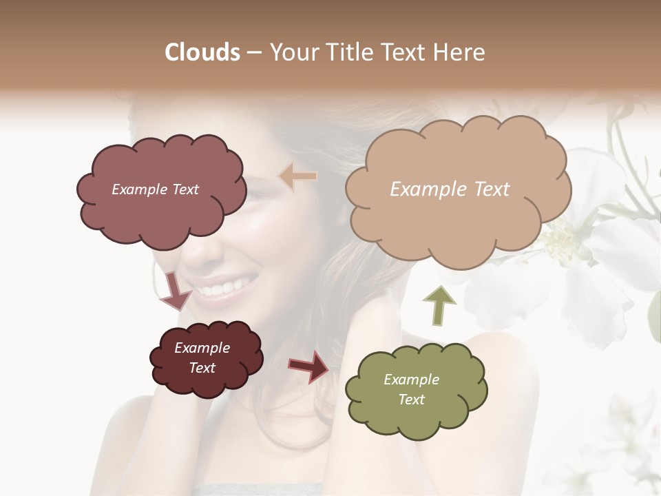 Isolated On White Portrait Pretty PowerPoint Template