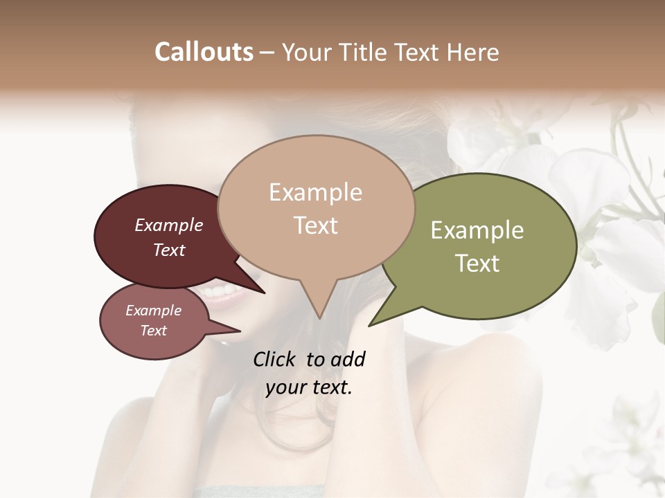 Isolated On White Portrait Pretty PowerPoint Template