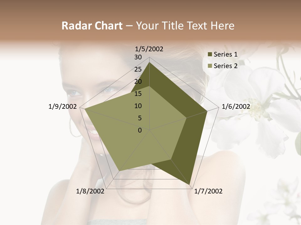 Isolated On White Portrait Pretty PowerPoint Template