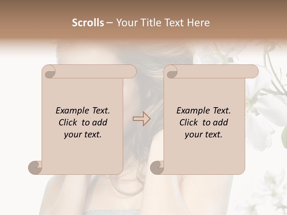 Isolated On White Portrait Pretty PowerPoint Template