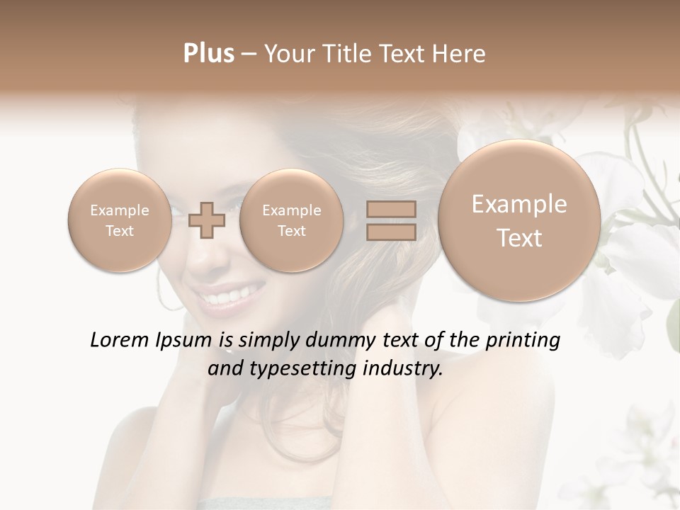 Isolated On White Portrait Pretty PowerPoint Template