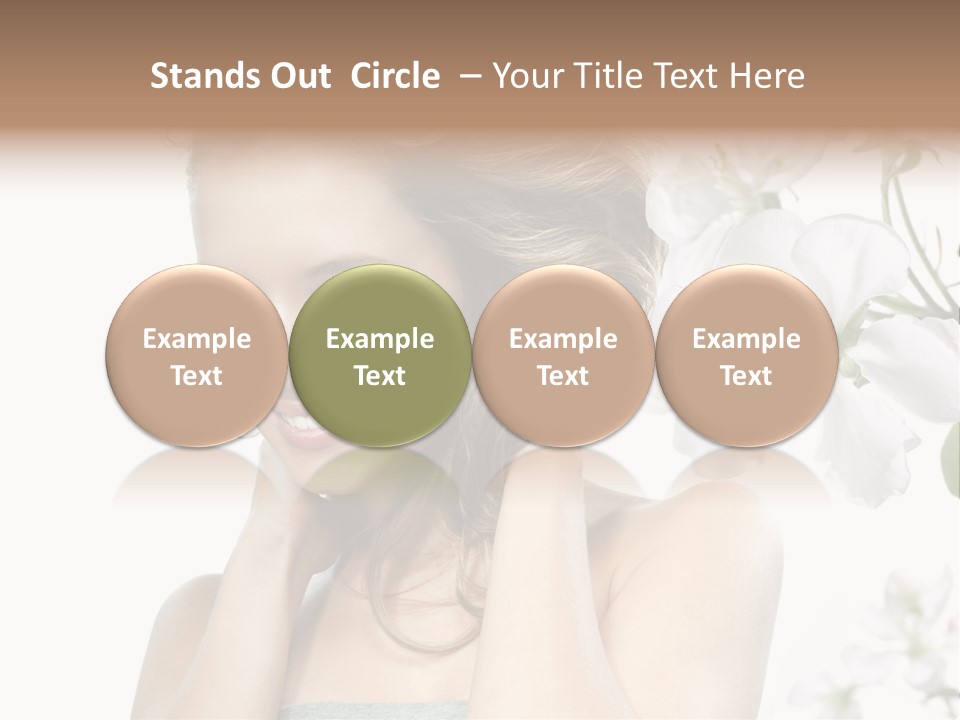 Isolated On White Portrait Pretty PowerPoint Template