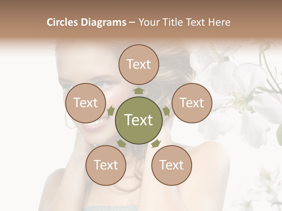 Isolated On White Portrait Pretty PowerPoint Template