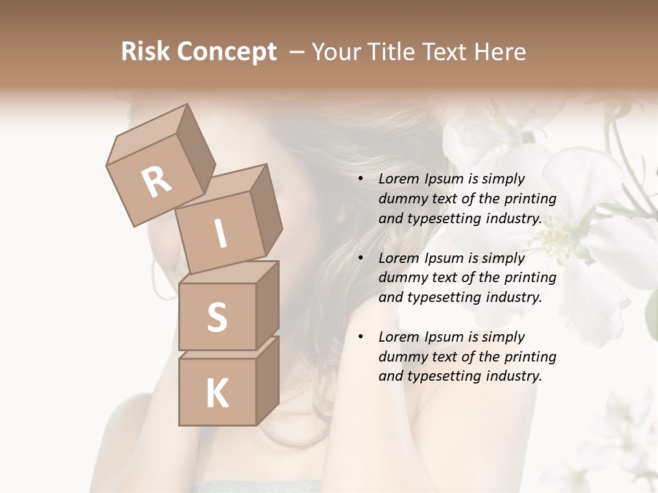 Isolated On White Portrait Pretty PowerPoint Template