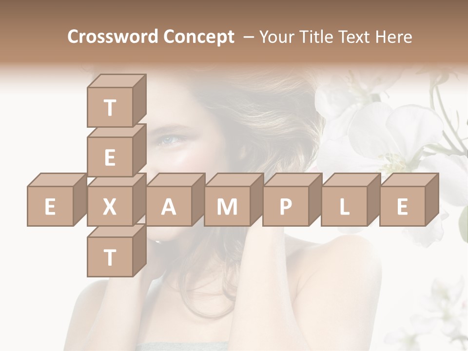 Isolated On White Portrait Pretty PowerPoint Template