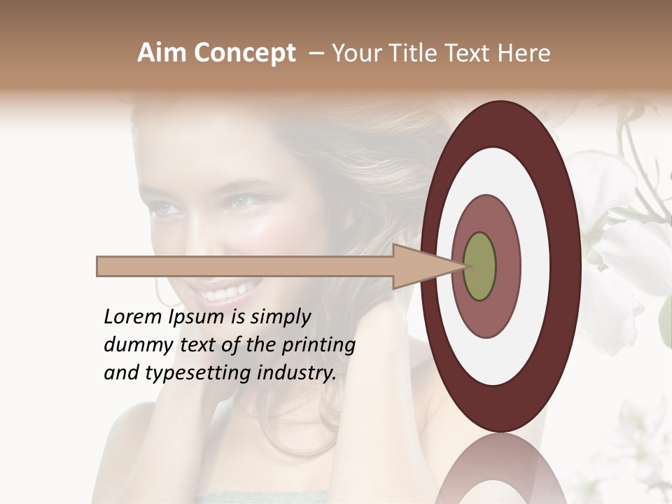 Isolated On White Portrait Pretty PowerPoint Template