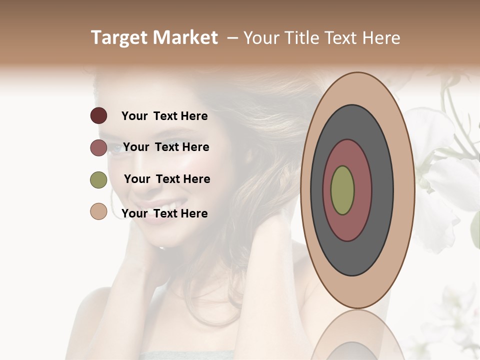 Isolated On White Portrait Pretty PowerPoint Template