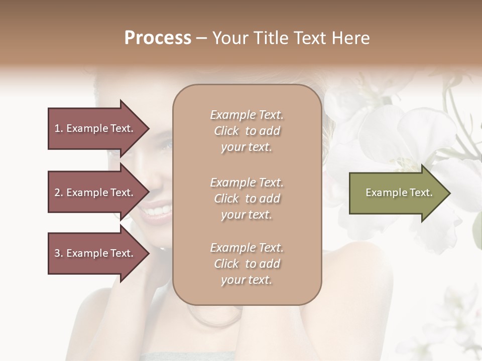 Isolated On White Portrait Pretty PowerPoint Template