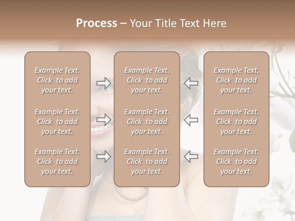 Isolated On White Portrait Pretty PowerPoint Template